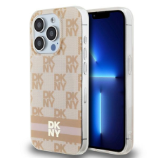 DKNY iPhone 15 Pro MagSafe Kockás IML mintázat Műanyag Telefon tok - Pink (DKHMP15LHCPTSP) tok és táska