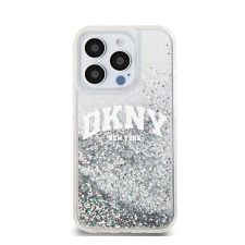 DKNY Liquid Glitter Arch Logo iPhone 14 Pro Max hátlap tok, átlátszó tok és táska