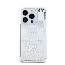 DKNY Liquid Glitter Checkered Pattern iPhone 15 Pro hátlap tok, átlátszó tok és táska