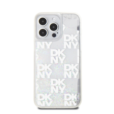 DKNY Liquid Glitter Checkered Pattern iPhone 15 Pro Max hátlap tok, átlátszó tok és táska