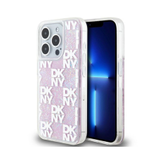 DKNY Liquid Glitter Multilogo - iPhone 15 Pro tok rózsaszín (DKHCP15LLCPEPP) tok és táska