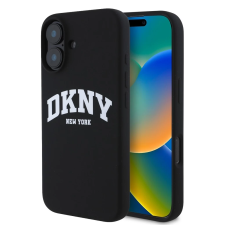 DKNY Liquid Silicone Arch Logo MagSafe tok iPhone 16 Plus készülékhez fekete (901086) tok és táska