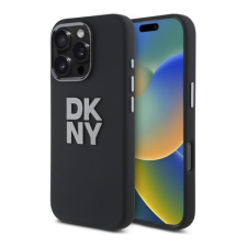 DKNY Liquid Silicone Metal Logo iPhone 16 Pro Max hátlap tok, fekete DKHCP16XSMCBSK tok és táska