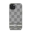 DKNY PU Leather Checkered Pattern and Stripe Apple iPhone 13 hátlap tok, bézs (DKHCP13MPCPTSSE)