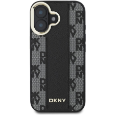 DKNY PU Leather Checkered Pattern Magsafe iPhone 16 Black tok (DKHMP16SPCPVSLK) tok és táska