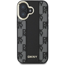 DKNY PU Leather Checkered Pattern Magsafe iPhone 16 Black tok (DKHMP16SPCPVSLK) tok és táska