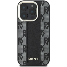DKNY PU Leather Checkered Pattern Magsafe iPhone 16 Pro Black tok (DKHMP16LPCPVSLK) tok és táska