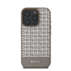 DKNY PU Leather Repeat Pattern Bottom Stripe iPhone 16 Pro Max MagSafe tok, barna