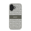 DKNY PU Leather Repeat Pattern Tonal Stripe iPhone 16 tok, bézs