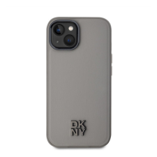 DKNY PU Leather Stack Logo iPhone 15 MagSafe tok, szürke tok és táska