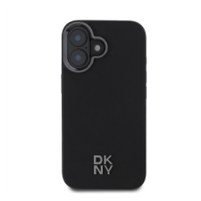 DKNY PU Leather Stack Logo iPhone 16 MagSafe tok, fekete tok és táska