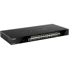 DLINK D-LINK Switch 24x1000Mbps + 2x10G + 2xGigabit SFP+ Menedzselhethő Rackes, DGS-1520-28 hub és switch