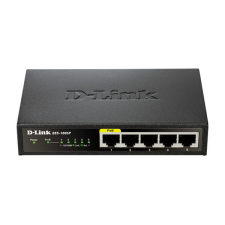 DLINK D-LINK Switch 5x100Mbps (4xPOE) Fémházas Asztali, DES-1005P/E hub és switch