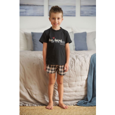 DN Nightwear Best gyerekpizsama, fekete, felirattal 134/140