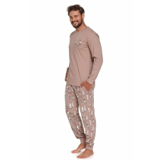 DN Nightwear Damian férfi pizsama, barna XL férfi pizsama
