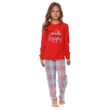 DN Nightwear Flow lánykapizsama, piros, smile 110/116 gyerek hálóing, pizsama
