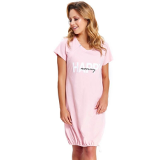 DN Nightwear Happy Mommy kismama hálóing cipzárral, rózsaszín M