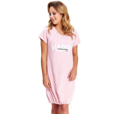 DN Nightwear Happy Mommy kismama hálóing cipzárral, rózsaszín XL hálóing, pizsama