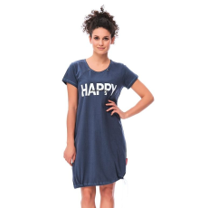 DN Nightwear Happy mommy kismama hálóing cipzárral, sötétkék XL