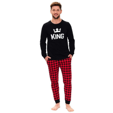 DN Nightwear King férfi pizsama fekete L