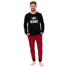 DN Nightwear King férfi pizsama, fekete XXL férfi pizsama