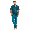 DN Nightwear Luke férfi pizsama, kék, kockás L