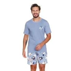 DN Nightwear Sheep férfi pizsama, kék, bárányos S