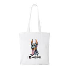  Dobermann - Bevásárló táska Fehér egyedi ajándék