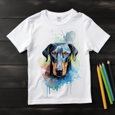  Dobermann póló (Gyerek)(Színes) gyerek póló