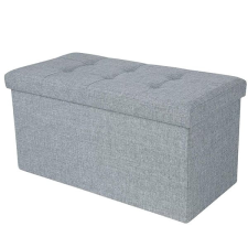 DOCHTMANN Puff tárolóval, világosszürke, 76 × 38 × 38 cm bútor