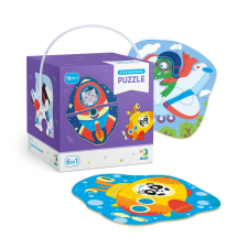Dodo állatos és járműves puzzle 6 az 1-ben puzzle, kirakós