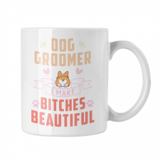  Dog groomer - Fehér Bögre bögrék, csészék