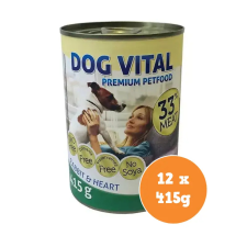 DOG VITAL konzerv nyúl, szív 12x415g kutyaeledel