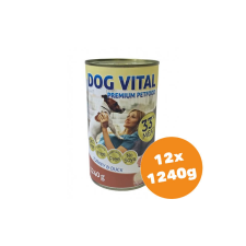 DOG VITAL konzerv turkey&duck 12x1240g kutyaeledel