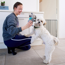  DogSpace Lucky toldalék kapu, metál fekete kutyatál