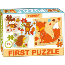 DohányGame D-Toys Első kirakóm, Erdei állatok 2 + 3 + 3 + 4db-os 639 puzzle, kirakós