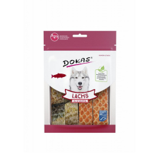 Dokas DOKAS szárított lazac csíkokban 100g jutalomfalat kutyáknak