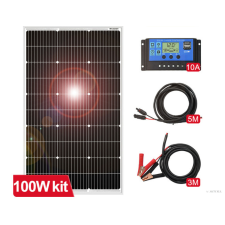 Dőkio Napelem rendszer, 100W, 18V napelem, 12V/24V 10A töltésvezérlővel napelem