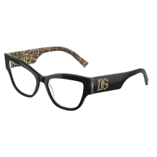 Dolce & Gabbana DG3378 3299 Black On Leo Brown Demo Lens szemüveg szemüvegkeret