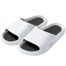  Dollcini, Férfi felhő papucs, Unisex, Masszázs, Zuhany, Fürdőszoba, Kreatív, Beltéri és Kültéri lapos szandálok, EU42, Fekete, Fehér