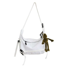Dollcini Nő/férfi/unisex Crossbody, Könnyű mindennapi pénztárca, Nylon válltáska, fehér kézitáska és bőrönd
