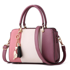  Dollcini, női crossbody válltáska, divatos és elegáns kézitáska, PU bőrtáska, alkalmi táska, női/utazási/munka/napi, Lila, 27 x 19 x 14 cm