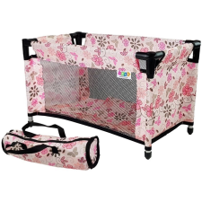 Dollhouse Rózsaszín Virágmintás Babaágy játékbaba felszerelés