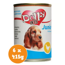 Dolly Junior konzerv csirke 6x415g kutyaeledel