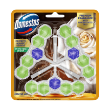 DOMESTOS Aroma Lux WC frissítő blokk, White Rose Dream, koncentrált illóolajokkal (3x50 g) tisztító- és takarítószer, higiénia