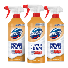 DOMESTOS Power Hab spray Citrus Blast 3x435ml tisztító- és takarítószer, higiénia