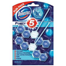 DOMESTOS WC fertőtlenítő, 2 db-os, DOMESTOS "Power 5", óceán tisztító- és takarítószer, higiénia