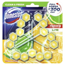 DOMESTOS WC frissítő blokk, 3 db-os, DOMESTOS "Power 5", lime tisztító- és takarítószer, higiénia