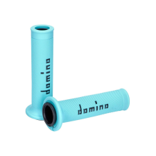 Domino A010 On-Road markolat készlet türkiz / fekete, nyitott végekkel markolatgumi
