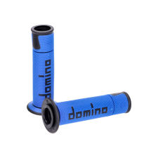 Domino A450 On-Road Racing markolat készlet kék/fekete nyitott végekkel markolatgumi